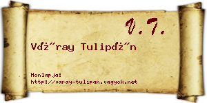 Váray Tulipán névjegykártya